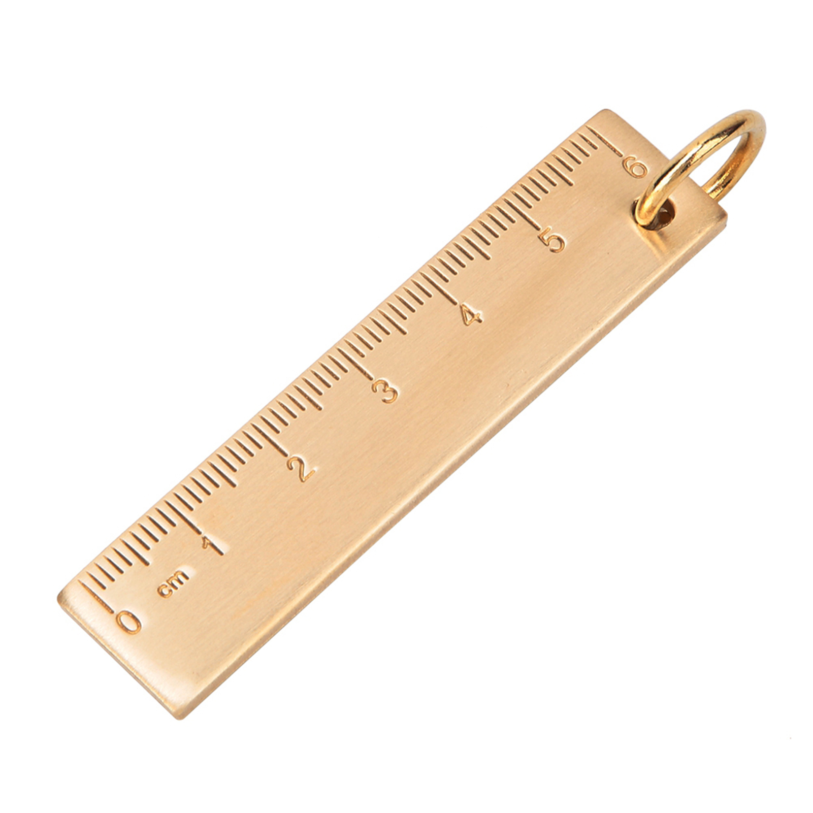 1pc Mini Portable Brass Ruler, 6cm Portable Ruler, Cute Metal Ruler, Pocket  Size Drawing Ruler, Key Chain Ruler, Gift, Thickened Small Ruler 